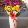 CHẬU LAN HỒ ĐIỆP 20 NHÁNH HOA TÍM - VÀNG HD093